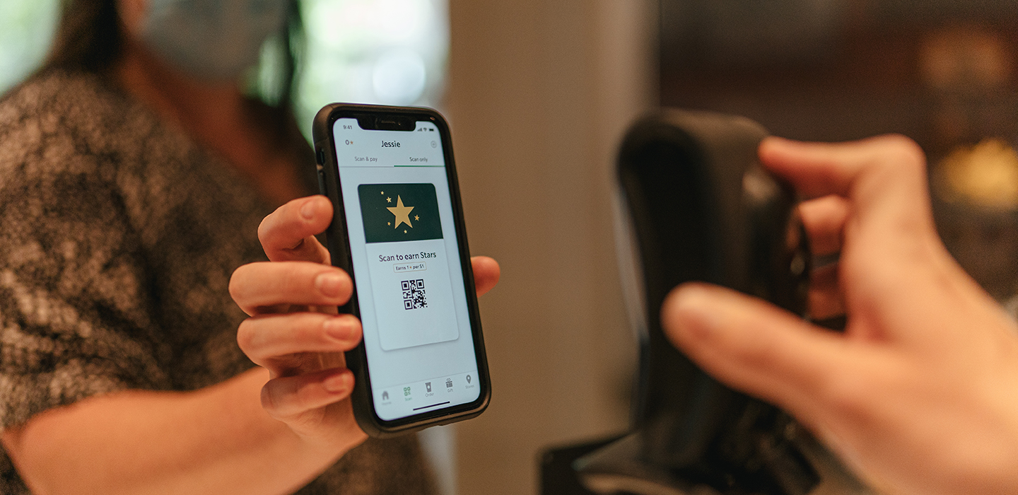 qr code for business - starbucks example